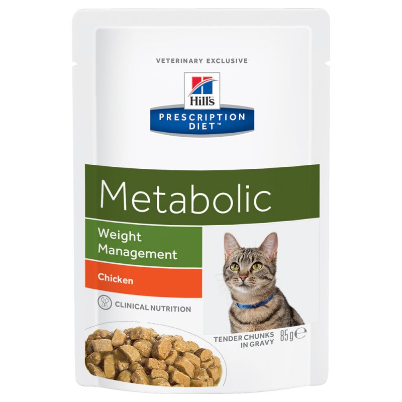 Hill's Feline Metabolic Cat Food Pouches 12 x 85g
