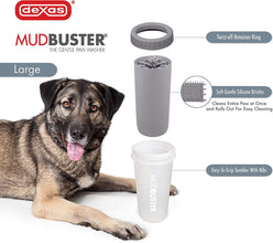 Load image into Gallery viewer, Dexas MudBuster Portable Dog Paw Washer/ Paw Cleaner, Large, Light Gray
