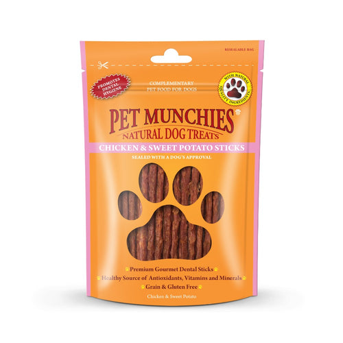 Pet Munchies Chicken & Sweet Potato Sticks 90g