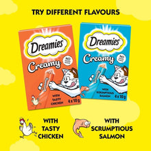Load image into Gallery viewer, Dreamies Creamy Cat Treat 40g x11 Salmon or Chicken

