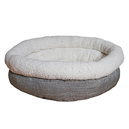 Rosewood Deep Tweed Teddy Bear Round Dog Bed