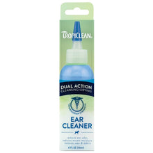 Load image into Gallery viewer, TropiClean Dual Action Ear Cleaner Cleansing &amp; Drying For Pets 118ml
