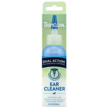 Load image into Gallery viewer, TropiClean Dual Action Ear Cleaner Cleansing &amp; Drying For Pets 118ml
