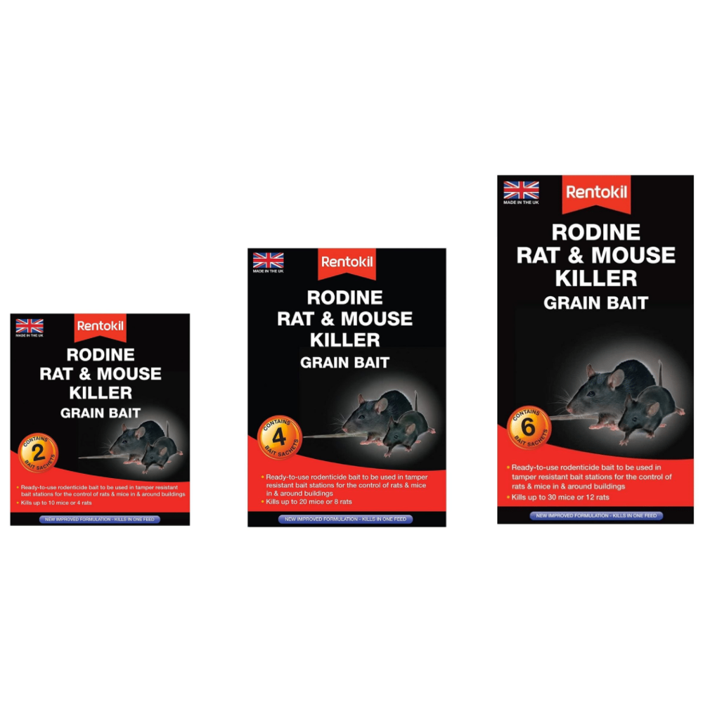 Rat Poison Rentokil Rentokil Rodine Rat & Mouse Killer Grain Bait Sachets | Direct4Pet ...