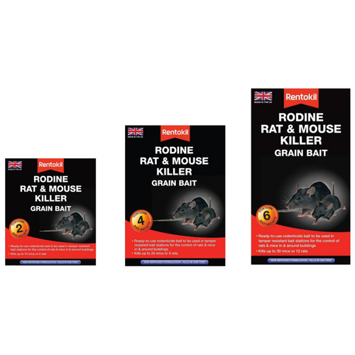 Rentokil Rodine Rat & Mouse Killer Grain Bait Sachets