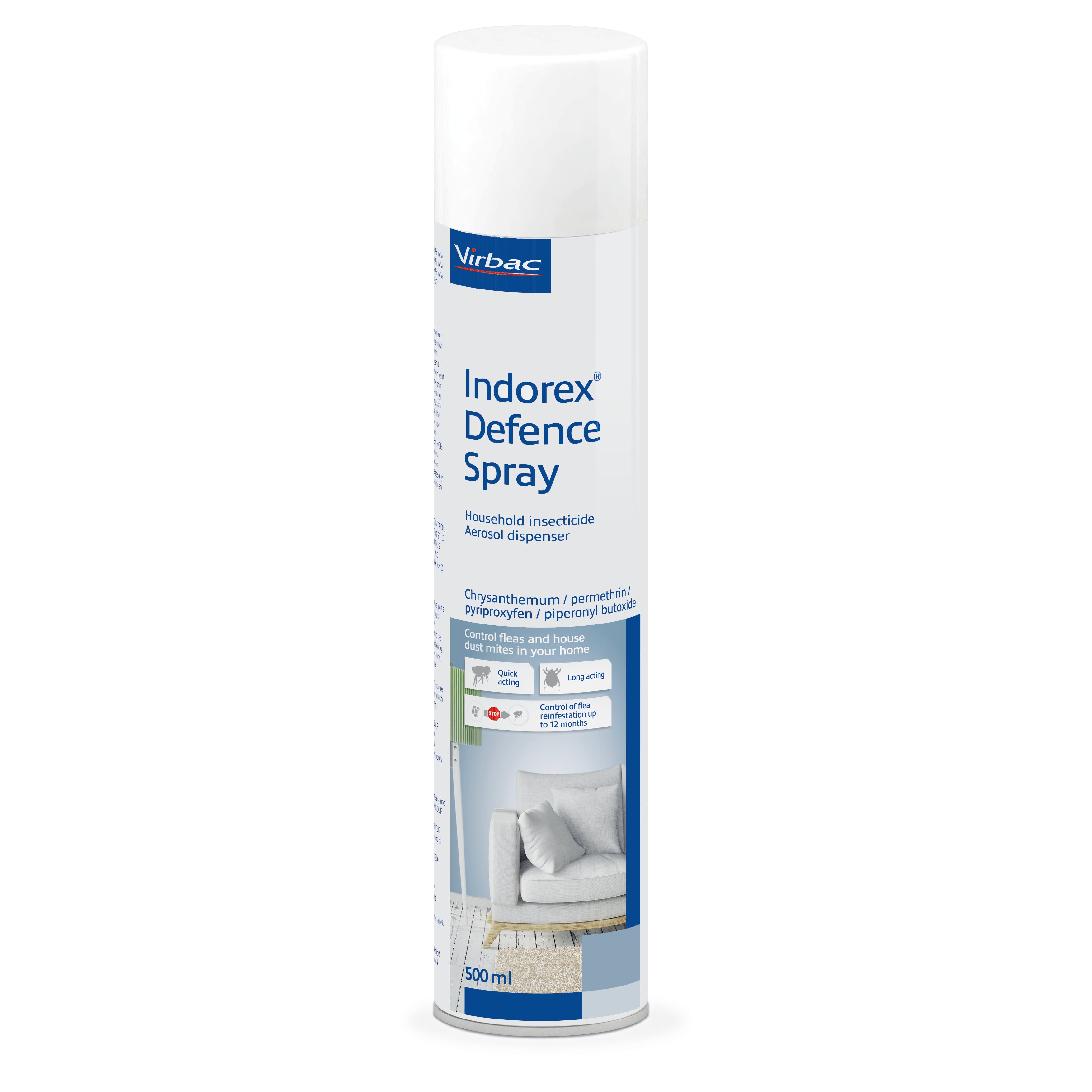 Indorex Defence Household Flea Spray Vet Strength 12 Month Home Protection against Fleas & Dust Mites