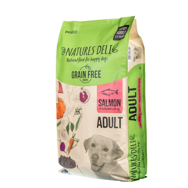 Natures Deli Dried Grain Free Adult Dog Food Salmon and Sweet Potato