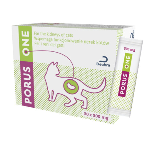 Dechra Porus One Kidney Support For Cats 30 x 500mg & FREE Add One Treats