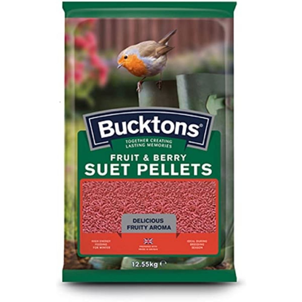 Bucktons Suet Pellets Bird Food Seed 12.55kg - All Flavours Available