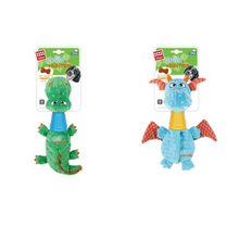 Load image into Gallery viewer, GiGwi Dragon OR Crocodile Plush Dog Toy with TPR Neck
