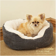 Load image into Gallery viewer, Rosewood Grey Jumbo Cord/Plush Oval Dog Bed
