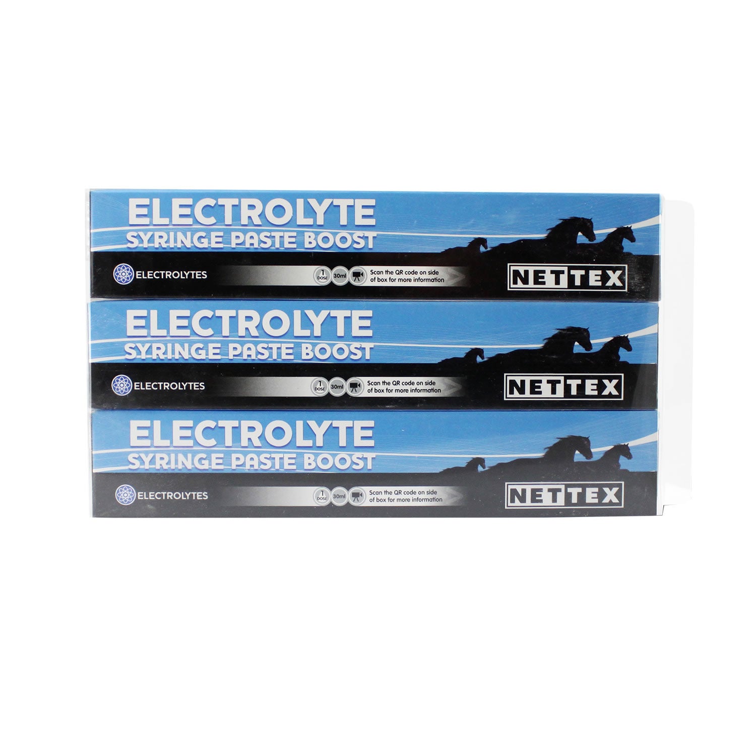 Nettex Equine Horse Electrolyte Syringe Paste Boost 3 x 30ml