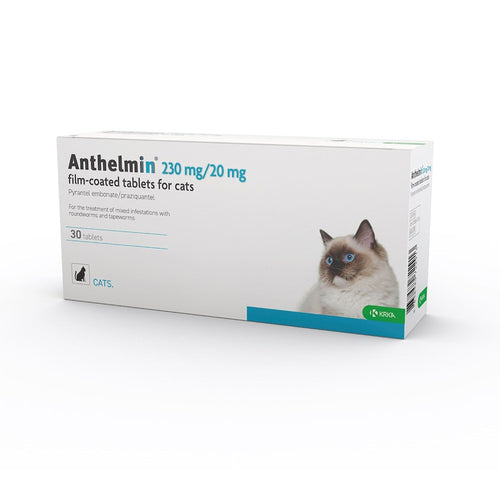 Anthelmin Roundworms & Tapeworm Treatment for Cats - 30 Pack