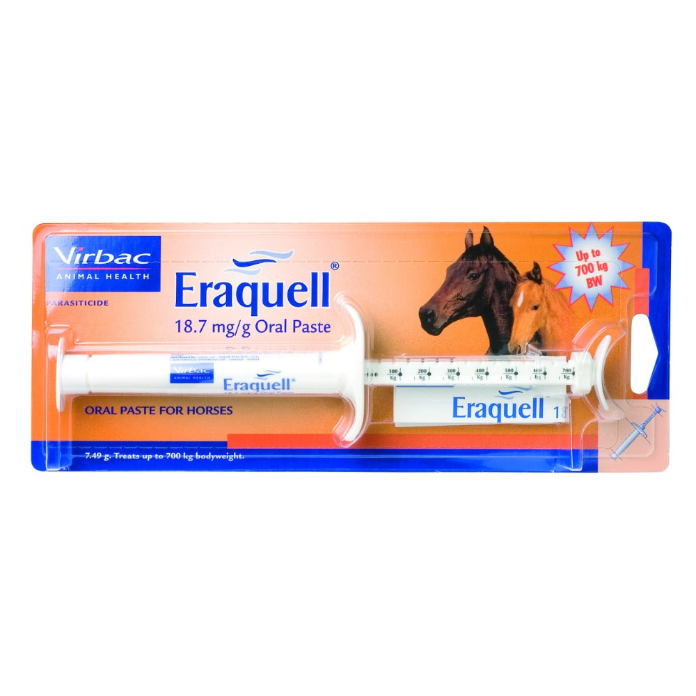 Virbac Eraquell Oral Worming Paste Syringe For Horses 7.49g