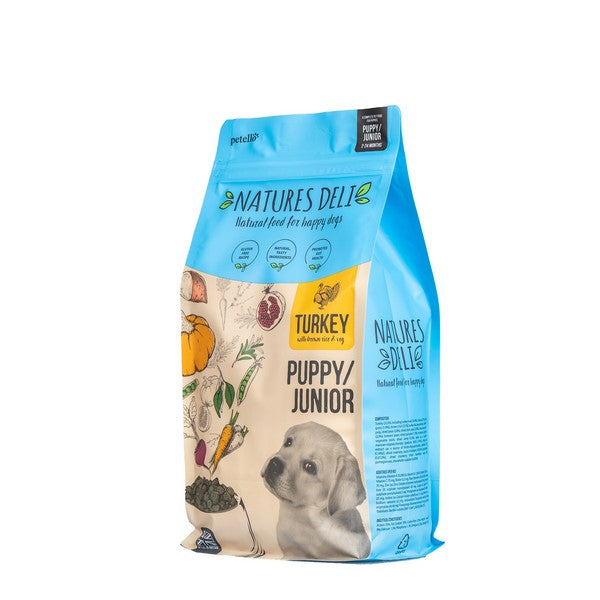 Natures Deli Puppy/Junior Dried Dog Food Turkey with Rice 2kg