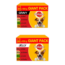 Load image into Gallery viewer, Pedigree Pouch Adult Favourites Wet Dog Food Pouches 80 Pack
