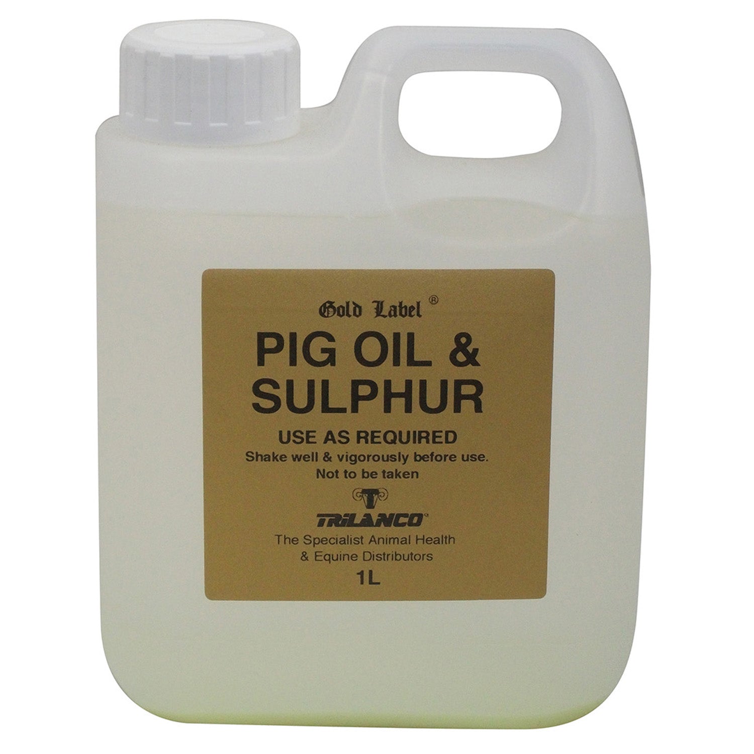 Gold Label Pig Oil And Sulphur For Horses- Various Sizes