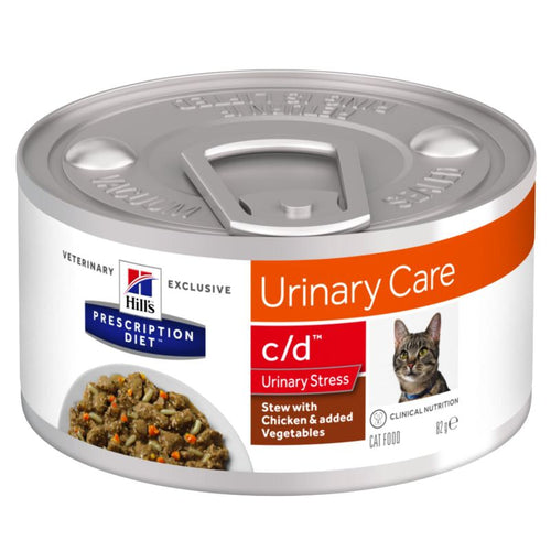 Hill's Prescription Diet Feline c/d Urine Stress Stew Cat Food 24 x 82g