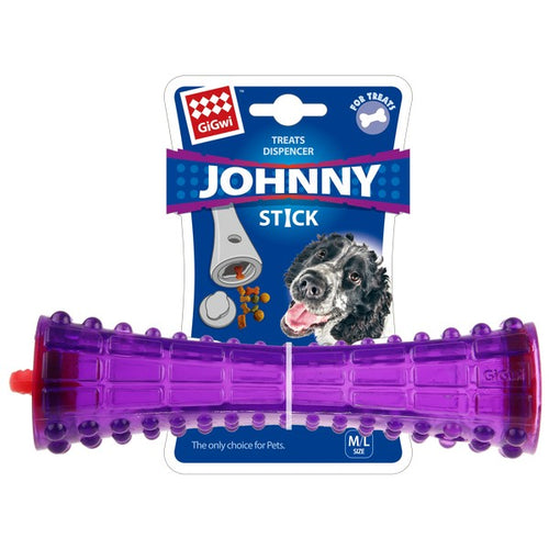 GiGwi Johnny Stick Treats Dispenser Durable TPR Stick Purple