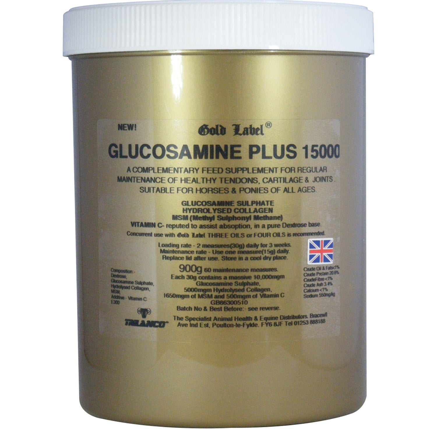 Gold Label Glucosamine Plus For Horses- Various Sizes 