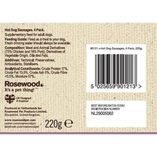 Load image into Gallery viewer, Rosewood Hotdogs 220g 4 Pack
