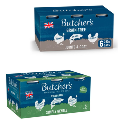 Butcher's Can Recipe Wet Dog Food 6x390g- Various Types