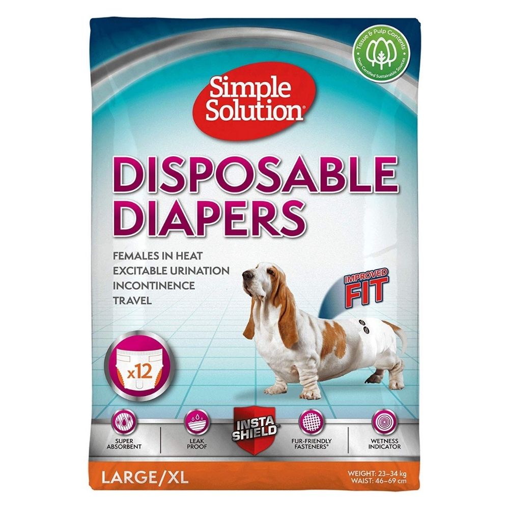 Simple Solution Disposable Dog Diapers - All Sizes